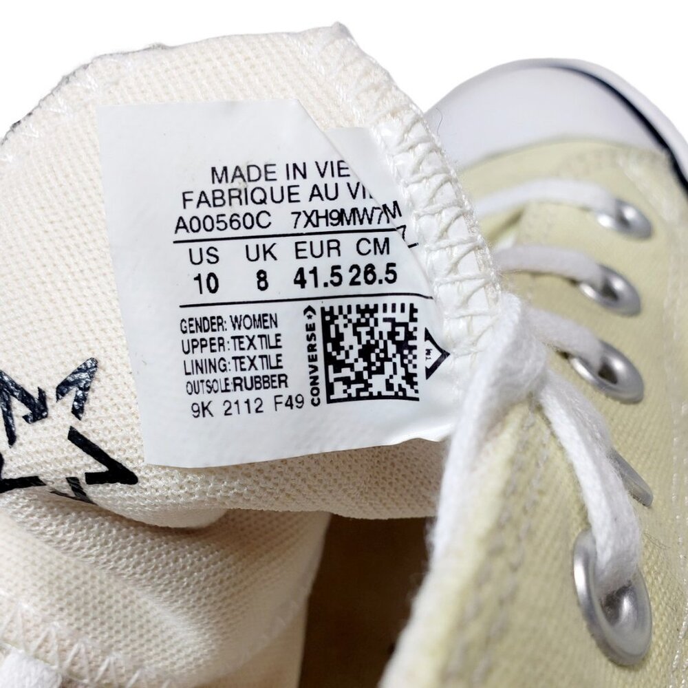 Converse All Stars platform Chuck Taylor, lemon yellow, women's size 10 low top - Picture 3 of 7